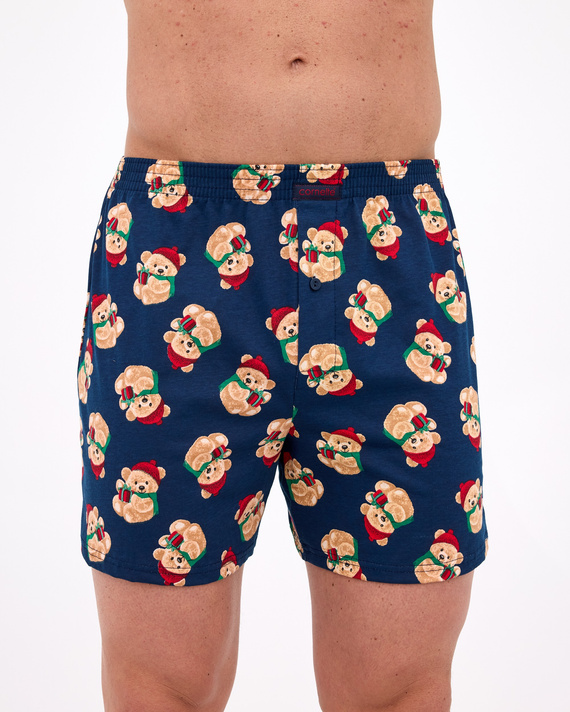 016/24 Bears 3 Cornette – bokserki męskie świąteczne, luźne, bawełniane, wygodne