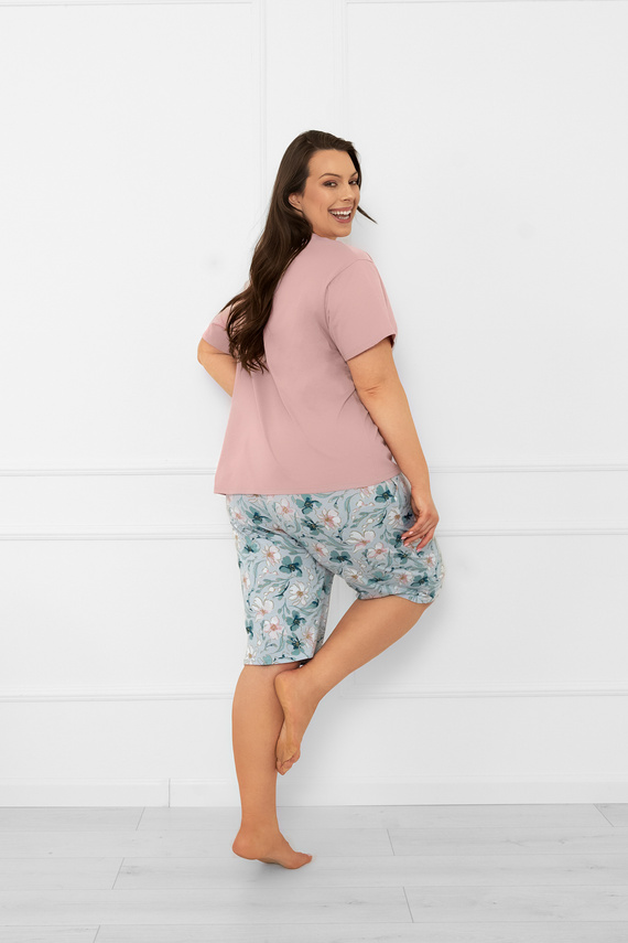 Piżama damska Perlis – krótki rękaw, krótkie spodnie, bawełna Italian Fashion  