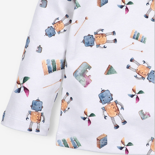 ILC-0015/ROB Bluzka chłopięca z długim rękawem I love Colors - robot