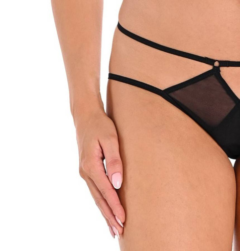 3139 Kelly Figi damskie z paseczkami Teyli - czarny