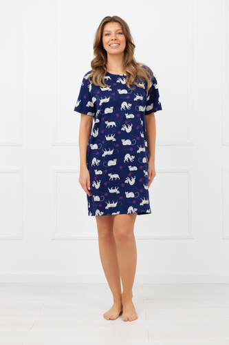 Koszula nocna Mimi Italian Fashion 100% bawełna – damska, krótki rękaw