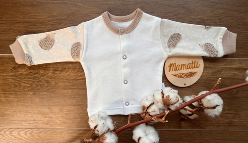 Mamatti kaftanik niemowlęcy KA15710 jeżyk – bawełna, na napy