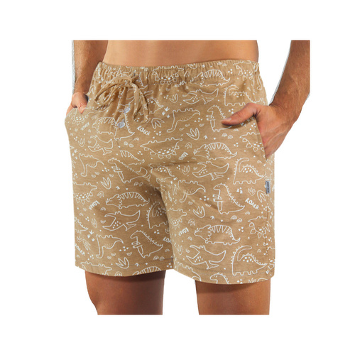 2651/03 Piżama Męska krótki rękaw, spodenki Sesto Senso - beżowy