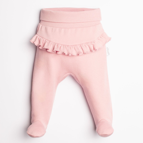 220010 Półśpiochy niemowlęce Nicol 100% bawełna róż falbanka