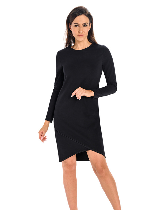 216102 Isabella Sukienka asymetryczna Teyli - czarny