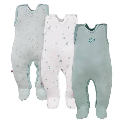 Petite Śpiochy niemowlęce 3-pak Eevi-listki