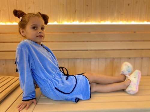 374 / 375 Desiree Szlafrok dziecięcy - niebieski