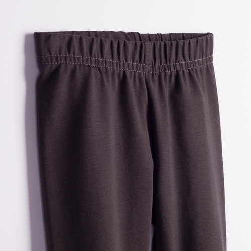 Nicol Tosia 225202 Cienkie Legginsy Dziewczęce Bawełniane Grafitowe