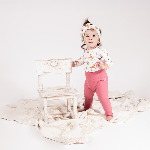 216281 Lala Legginsy dresowe Nicol różowe dla dziewczynki 86–146