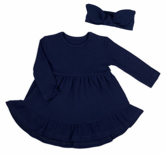 163172 Sukienka + opaska "Magia Świąt" Nicol - granatowy