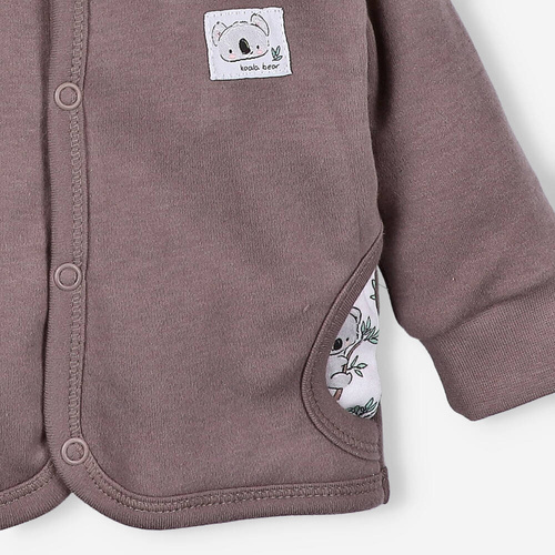 Sweets Koala Bluza dwuwarstwowa z bawełny organicznej Nini czekoladowy