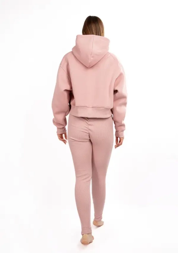 DK-K-B13 Dresowy komplet damski Dkaren - pudrowy róż 
