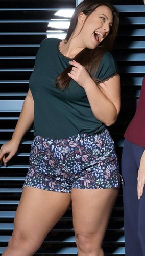 Margot Mix&Match Koszulka Piżamowa  Gładka Nipplex - zielony