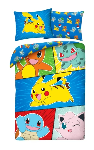 Pokemon Pościel bawełniana Kids 12 Halantex – 100% bawełna, zamek błyskawiczny, gramatura 115 g/m²