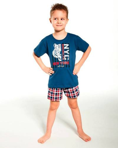 281/108 , 282/108 Tiger Piżama chłopięca Cornette - jeans