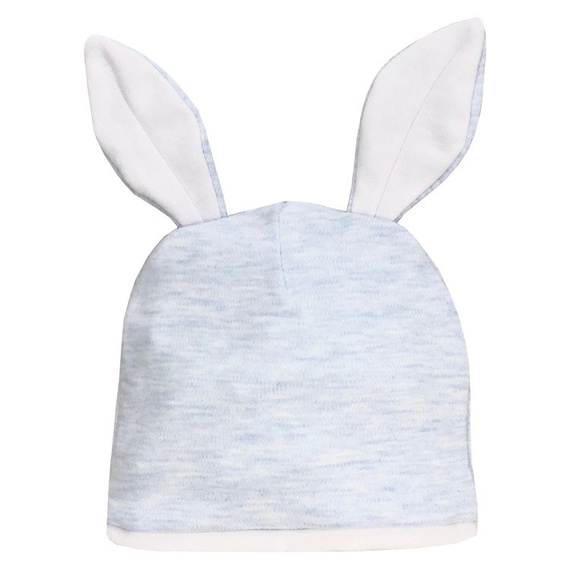 55421987 Czapeczka niemowlęca "Króliczek" Oscar Kids - niebieski