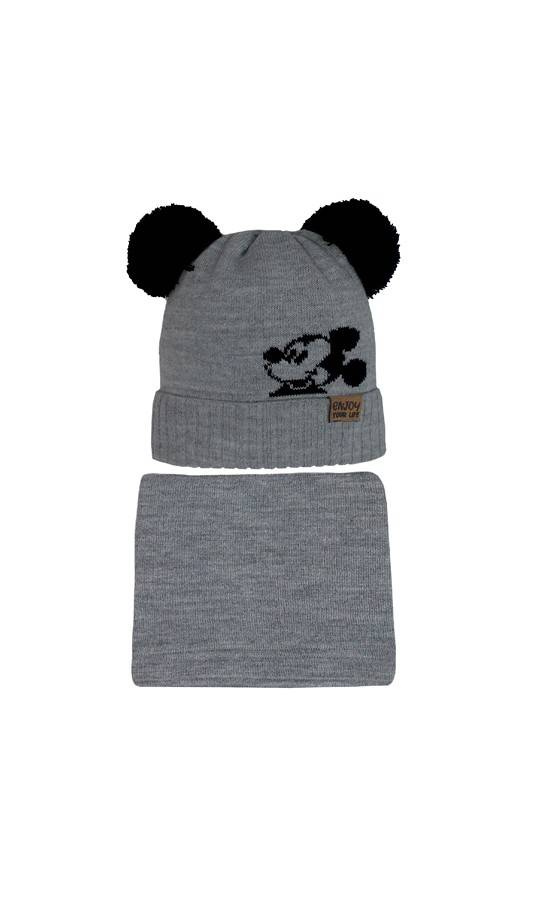 46-434 Czapka + komin Zestaw dziecięcy AJS mix-kolor