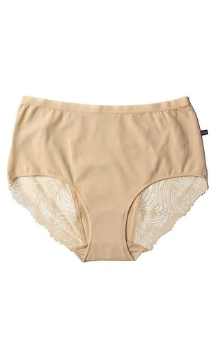 Figi damskie LPF 112 Key maxi bikini bawełna 2-pak beżowe– wygoda i stabilne dopasowanie