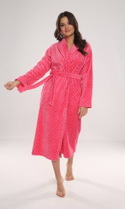 548 Melanie Długi Szlafrok damski Forex - malina