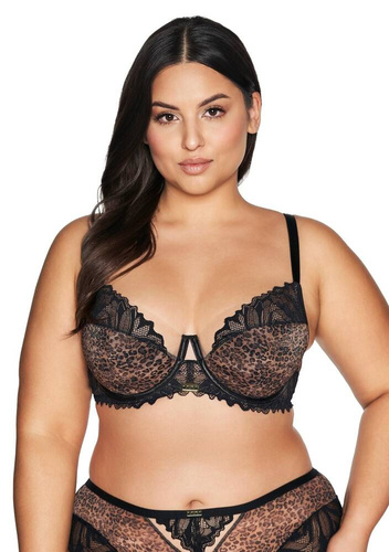 2132 Black Panther Biustonosz półusztywniany Ava - czarny