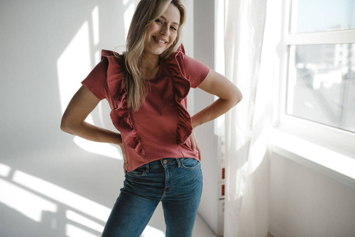 Milky Waves bluzka do karmienia z krótkim rękawem Milk&Love dusty cedar