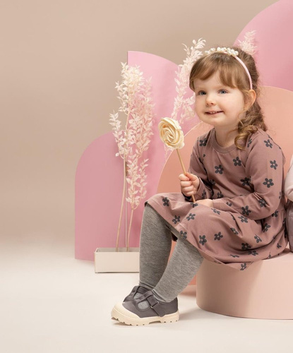 Happiness Sukienka w kwiatki Pinokio - ciemny róż/druk 