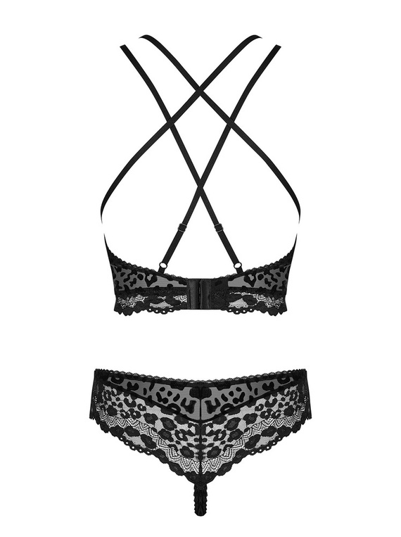 Giully komplet 2-częściowy Obsessive czarny 