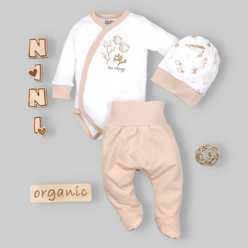 Turtles Czapka niemowlęca z bawełny organicznej Nini druk