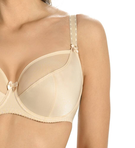 203 Nooemi Biustonosz miękki z siateczką Teyli - beżowy 