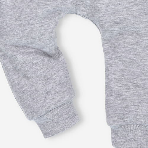 ABN-4630 Space Tour Spodnie niemowlęce z bawełny organicznej Nini szary