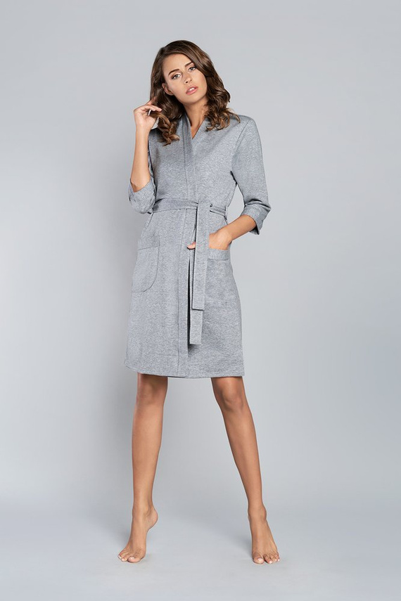 Kalia Szlafrok Damski 3/4rękaw Italian Fashion- róż 