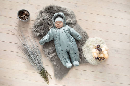 Winter Kombinezon niemowlęcy zimowy Pinokio - miętowy