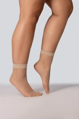 Isabella 15 den Skarpetki damskie 2-pack Mona alabaster