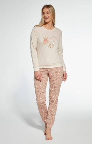 Cornette 671/344 Evening Piżama damska - beżowy mocca