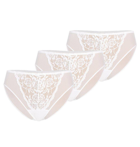 312-3 Wielopak Figi damskie Glamour  Teyli - biały