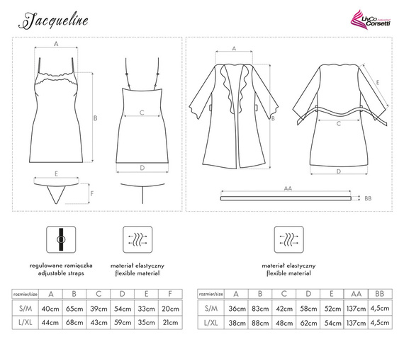 Jacqueline Red LC 90249 Komplet damski LivCo Corsetti Fashion - red 