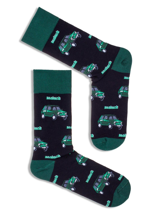 0125-058 Maluchy 126p Skarpety Męskie Milena - czarny zielony