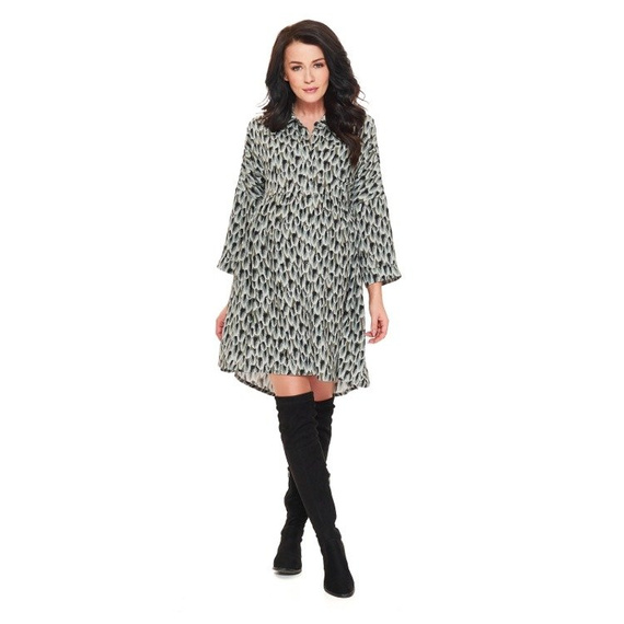 Avi sukienka ciążowa 9fashion druk pióra