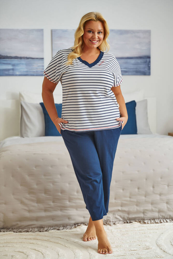 5369 Piżama Damska Plus Size Doctor Nap - marine