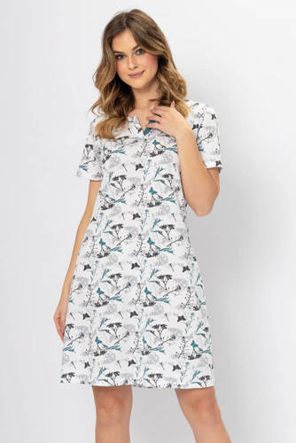 1284 Katy Koszula damska Leveza biały-morski