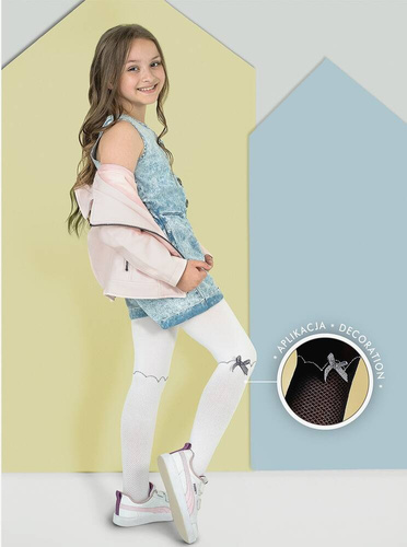 2325 Flashback Rajstopy Dziewczęce Knittex bianco