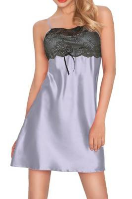 Ismena Halka satynowa koszulka damska DKaren - błękit