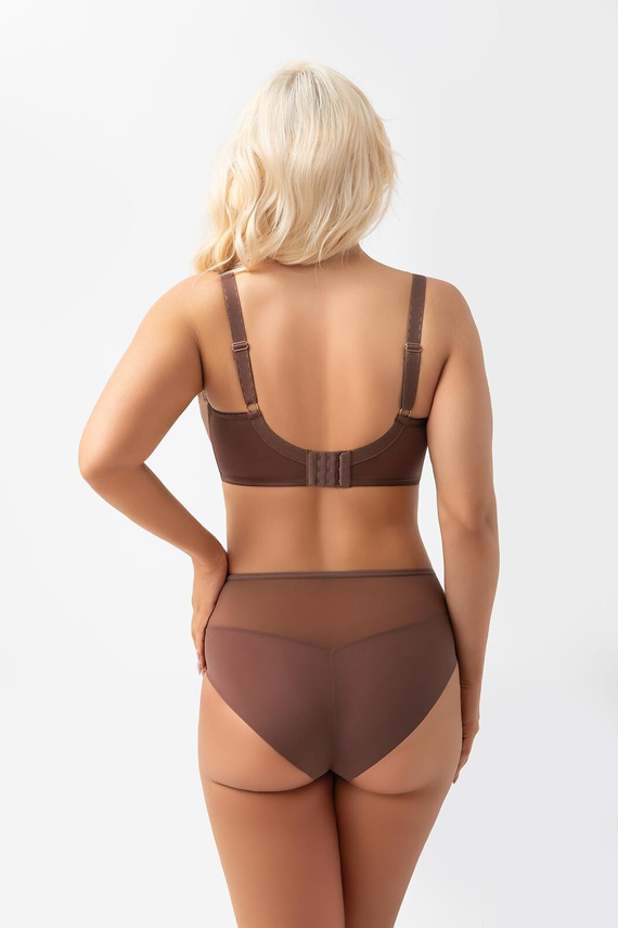Figi F019 Frida Gorsenia wysokie czekoladowe z haftem soft