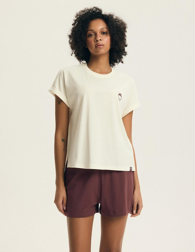 Piżama damska Henderson Evika 44464 – bawełna, haft owocowy, szorty