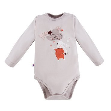 Mellow Body z długim rękawem z nadrukiem Ewa Klucze- szary