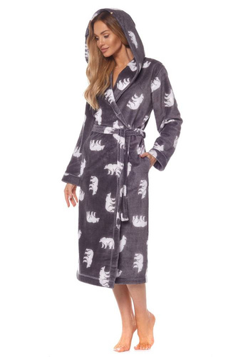 2126 Winter Długi Szlafrok Damski L&L - crystal