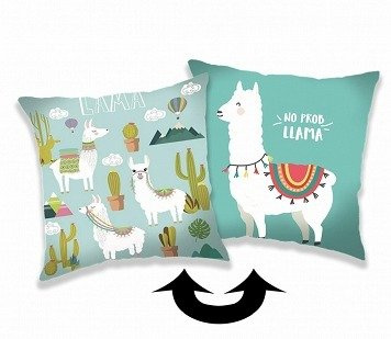 Poszewka dekoracyjnaLama 02 kaktusy 7630 magiczne cekiny zmieniające kolor Jerry Fabrics