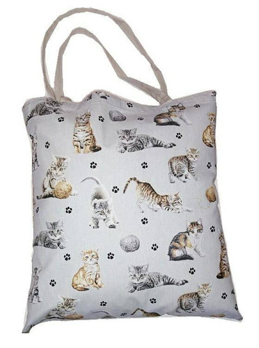 Kwiatki wzór serwetki torba bawełniana na zakupy szary