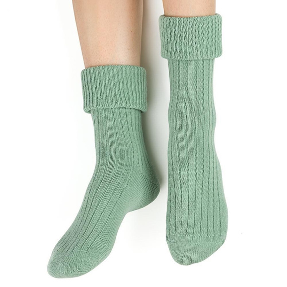 ART..067 Skarpety damskie Do Spania Steven 029 szary melanż jasny