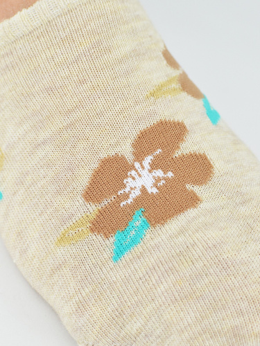 Baleriny damskie Noviti ST099  bawełniane niewidoczne silikon komfort